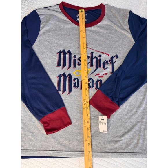 Harry Potter Mens Mischief Managed Pajama Set Long Sleeve Top&Pants SZ L-XXL? - Picture 5 of 8